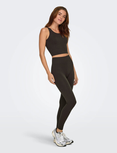 Only Play Onpjaia Life Hw Seam Tights Noos - Brown - XS/S