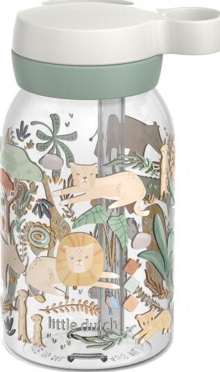 Little Dutch X Mepal Drikkeflaske M. Sugerør 450 ml Safari F Little Dutch X Mepal Drikkeflaske M. Sugerør 450 ml Safari F