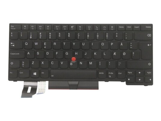 Primax - Erstatningstastatur For Bærbar Pc - Med Trackpoint, Ultranav - Bakbelysning - Qwerty - Dansk - Svart - Fru - For Thinkpad P14s Gen 1  P14s Gen 2  T14 Gen 1  T14 Gen 2