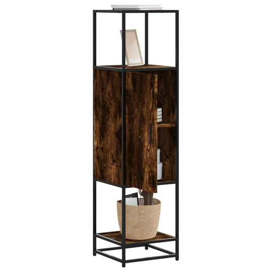  Highboard røkt eik 35,5x35x139 cm konstruert tre og metall 8721102840951