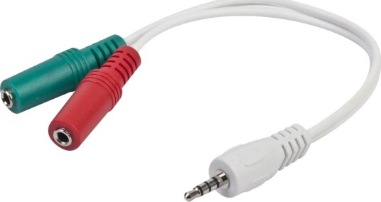 Gembird Lydkabel 4 Polsminijakk Hann Til Monominijakk Mini Phone Stereo 3.5 Mm Hunn 20 Cm Hvit