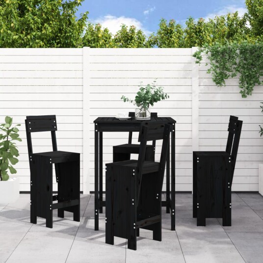 Hagebarsett 5 deler svart heltre furu 3157803