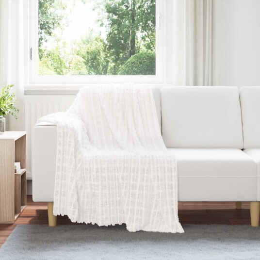 vidaXL Kastepledd 6 pcs Hvit 150 x 130 cm Fleece