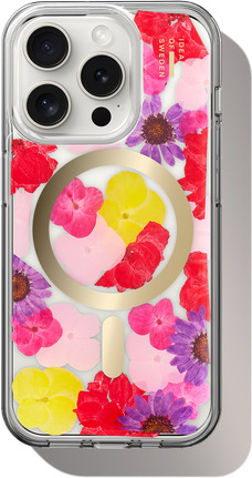 Ideal Of Sweden Clear MagSafe Case iPhone 15 Pro Tropical Floral