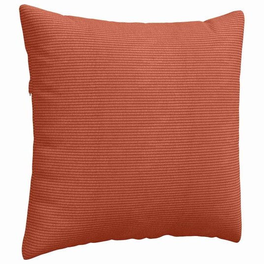 Sofaputer 2 pcs Rød oransje 45 x 45 cm Corduroy stoff