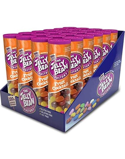 24 stk Jelly Bean med 18 Fruktsmaker USA Import   Hel Eske 2160 gram
