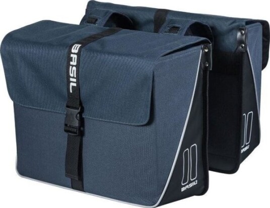Basil Basil Forte Dobbelt Bag 35L, Universal Bridge System, Vanntett Presenning Og Polyester, Marineblå Og Svart (Ny)