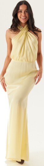 Bubbleroom Occasion Halterneck Satin Gown