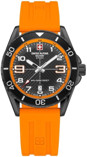 Swiss Alpine Military Herreklokke 7029.1879 Raptor Sort/Gummi Ø42 mm