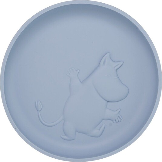 Moomin Silikontallerken Fra 4 Måneder Blå Moomin Silikontallerken Fra 4 Måneder Blå