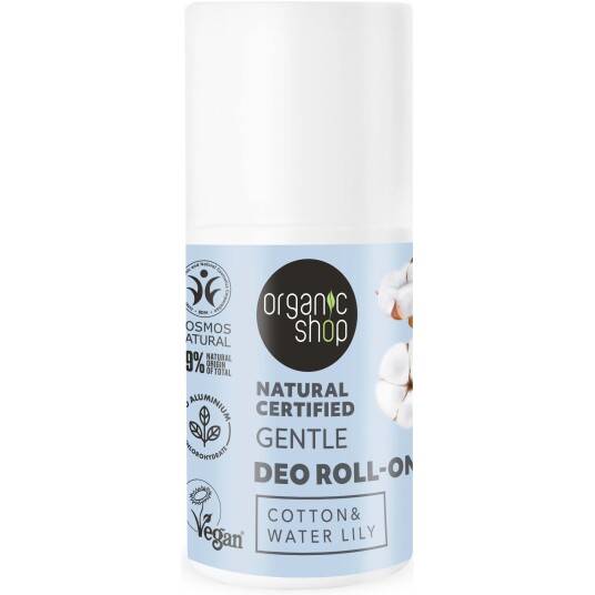 Organic Shop Gentle Deo Roll On Cotton & Water Lily 50 ml Organic Shop Gentle Deo Roll On Cotton & Water Lily 50 ml