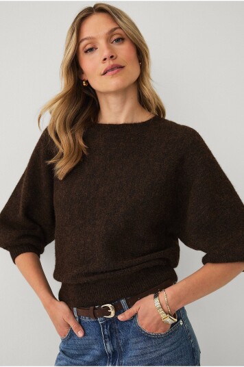Ellos Collection Pullover med ermer 3/4 lang Brun