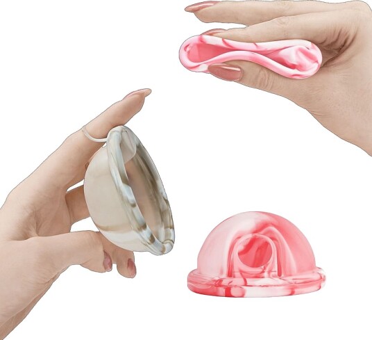 ComfyDisc Reusable Menstrual Discs S & L Beige/Pink 2 pcs