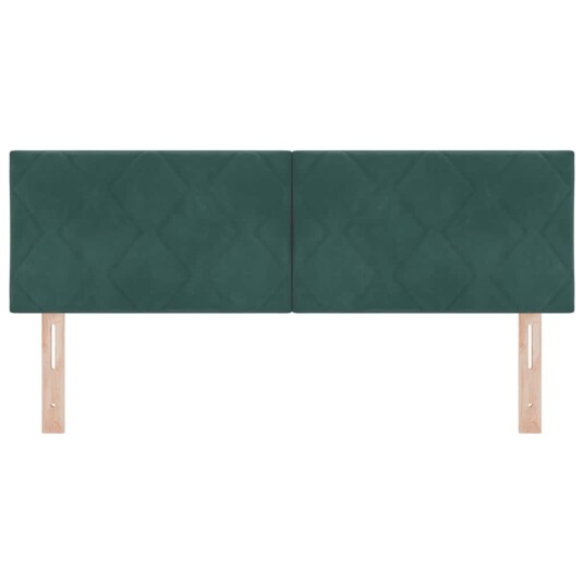 LED hodegjerde diamantblokker design mørkegrønt 144 cm fløyel