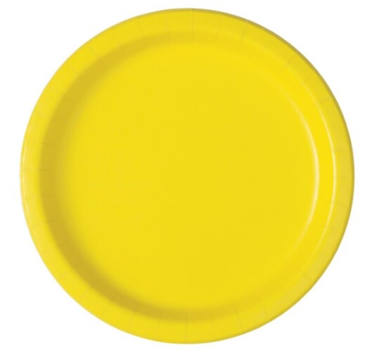 Papptallerken Neon Yellow 23 Cm Pk/8 