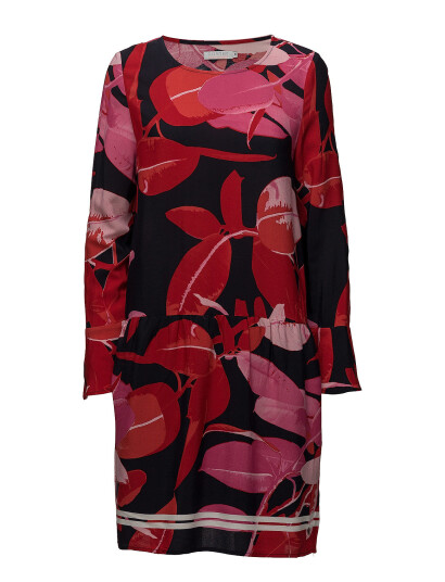 Coster Copenhagen Moss Crepe Dress W. Branch Print & - Red - 38