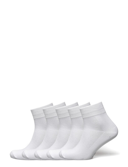 ZEBDIA 5-Pk Basic Running Socks - White - 35-38 ZEBDIA 5-Pk Basic Running Socks - White - 35-38