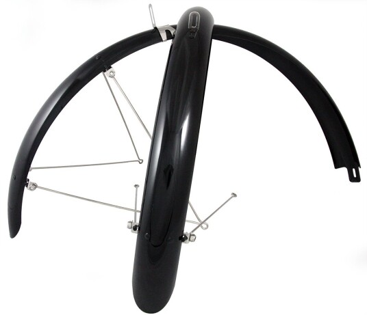 Mixbike Skjermsett Til Citybike 45mm Blank Sort