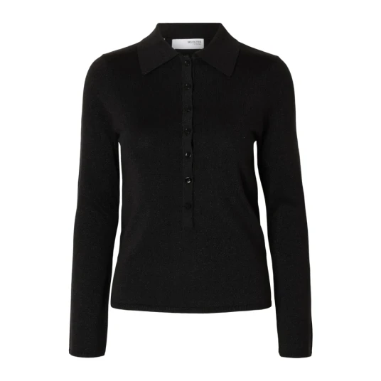 Selected Femme Dame Strikkevarer Svart S