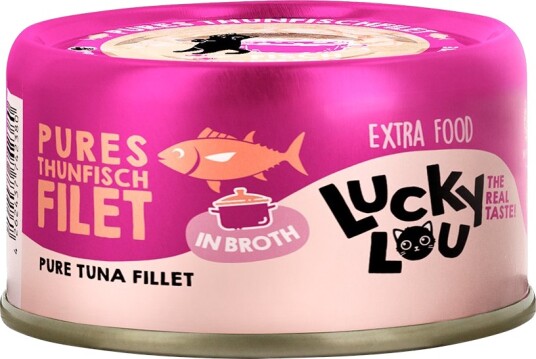 Lucky Lou Våtfôr Extra Food Filet I Buljong Tunfiskfilet 12 X 70 G