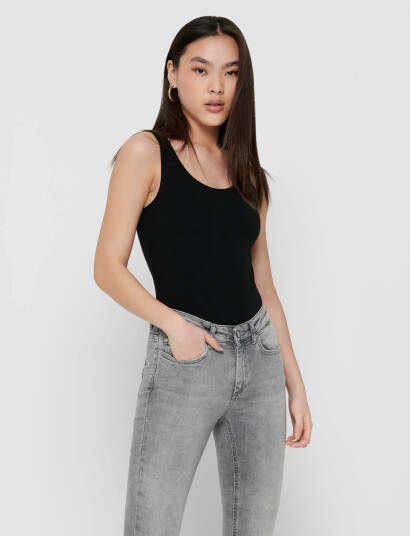 ONLY Onllive Love S/L Tank Top Noos - Black - S
