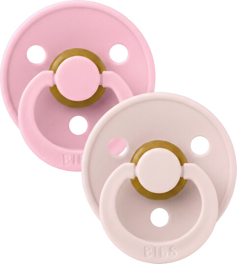 BIBS Pacifier Colour Latex Petal/Baby Pink Size 1 2pcs BIBS Pacifier Colour Latex Petal/Baby Pink Size 1 2pcs