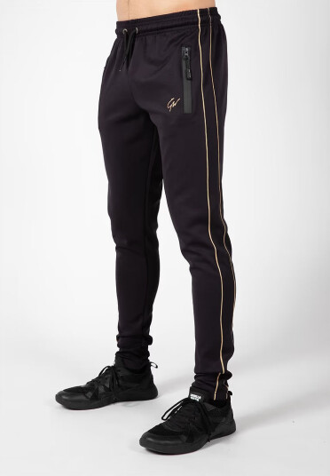 Wenden Track Pants, Black/Gold Svart/Guld XXX-large