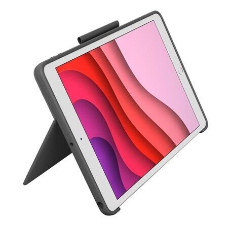 Logitech Combo Touch for iPad 10.9" (10th gen) - Oxford Grey - UK - Tastatur & Foliosett - Engelsk - Storbritannia - Gr