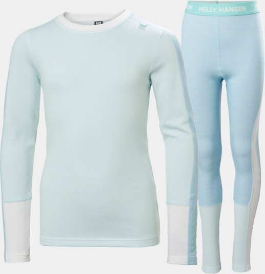 Helly Hansen Junior Lifa Merino Mellomvekt Basislag Set Blå 164