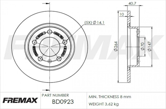Bremseskive FREMAX BD-0923