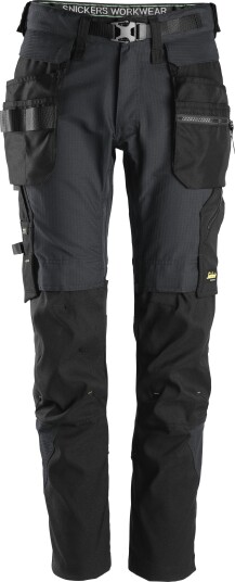 Snickers Workwear 6972 FlexiWork Arbeidsbukse stålgrå/svart, med stretch Stålgrå/Svart, Klær