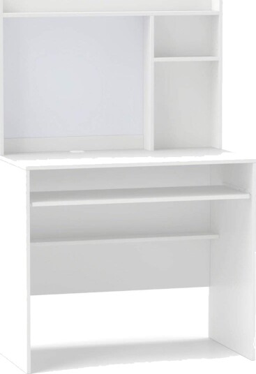 Databord med magnetisk pinboard Hjemmekontor skrivebord Moderne PC bord Hvit