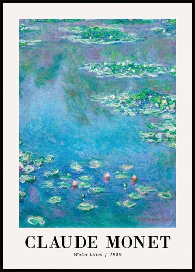 Water Lilies 1919 Plakat by Claude Monet Plakat / 21x30cm