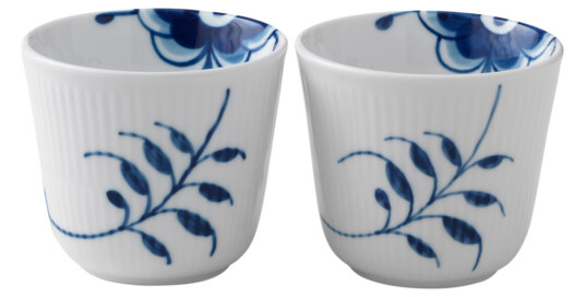 Royal Copenhagen Blå Mega Riflet termokopp 2 pk 26 cl