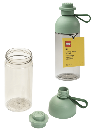 LEGO hydration bottle 0,5L LEGO drikkeflaske transparent sand green LEGO hydration bottle 0,5L LEGO drikkeflaske transparent sand green