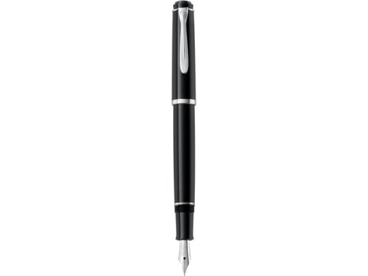 Pelikan Classic 205, Antrasitt, Sort, Fyllesystem Med Patron, Rustfritt Stål, Medium, Ambidekstriøs, Tyskland