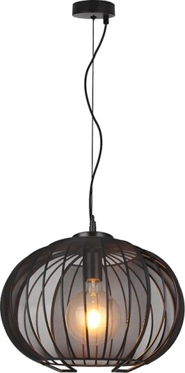 E27 Designer pendellampe   Matt sort Ø40cm uten lyskilde