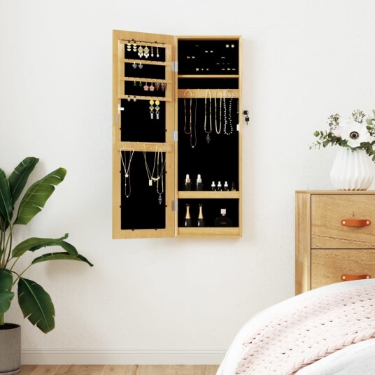 vidaXL Vegghengt smykkeskap med speil 30x8,5x90 cm vidaXL Vegghengt smykkeskap med speil 30x8,5x90 cm