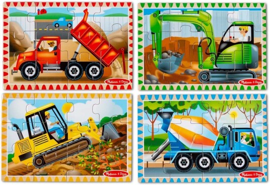 Melissa & Doug Puslespill Anleggskjøretøy 4-in-1 12 Deler Melissa & Doug Puslespill Anleggskjøretøy 4-in-1 12 Deler