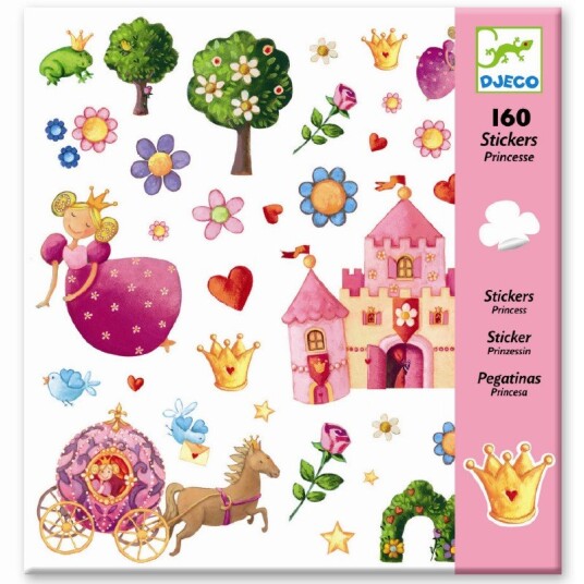 Djeco Klistremerker Prinsesseliv 160 stk.