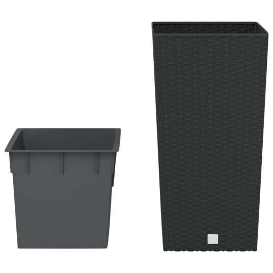 vidaXL Plantekasse med avtakbar potte antrasitt 11 / 26,5 L PP-rotting