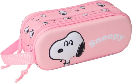 Snoopy 3D Dobbeltpennal Lyserosa