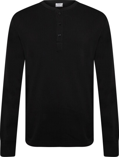 Filippa K Cotton Rib Henley BLACK L