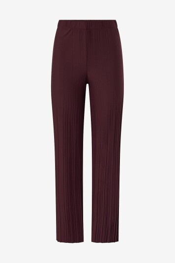 Gina Tricot Bukser Jersey Plisse Trousers Rød