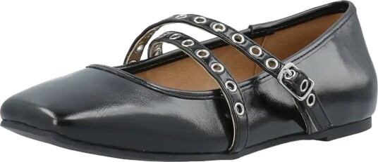Bianco Biarose Karré Cross Mary Jane Faux Leather   Black   40