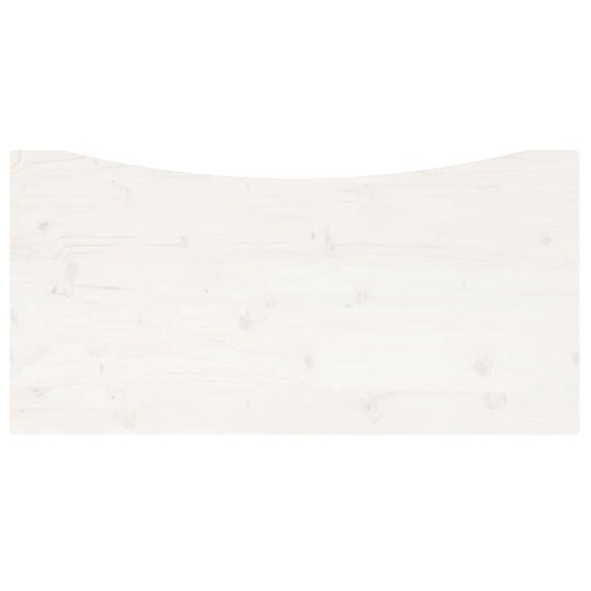 vidaXL Bordplate hvit 110x55x2,5 cm heltre furu
