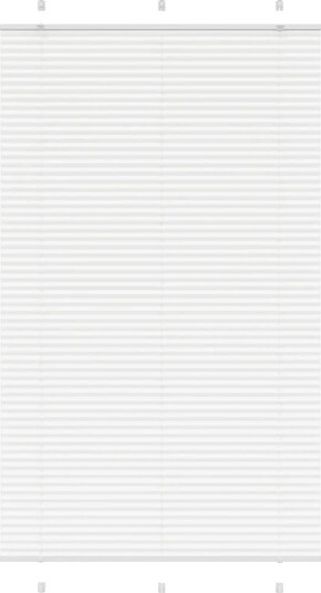 plisségardin Hvit 115x200 cm Stoff Bredde 114,4 Polyester