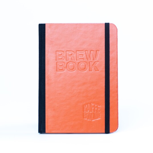 KaffeBox Brew Book - Daily Coffee Journal - Hard Cover , Orange