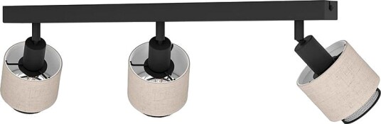 EGLO LED spot Rosley Black / Linen Svart Spotlys