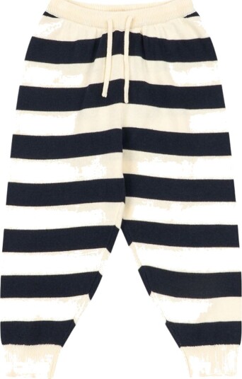 Konges Sløjd Bukser Strikk Manis Navy Stripe Konges Sløjd 9 10 år (134 140) Bukser bomull Beige Hvit Marineblå